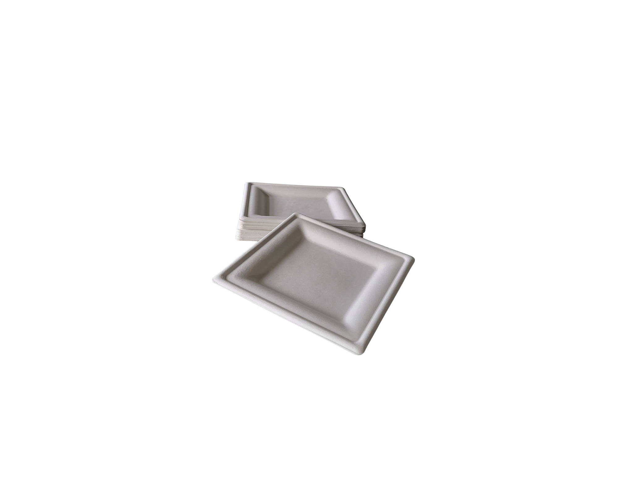 Square Sugarcane Fiber Plates - Coming Soon
