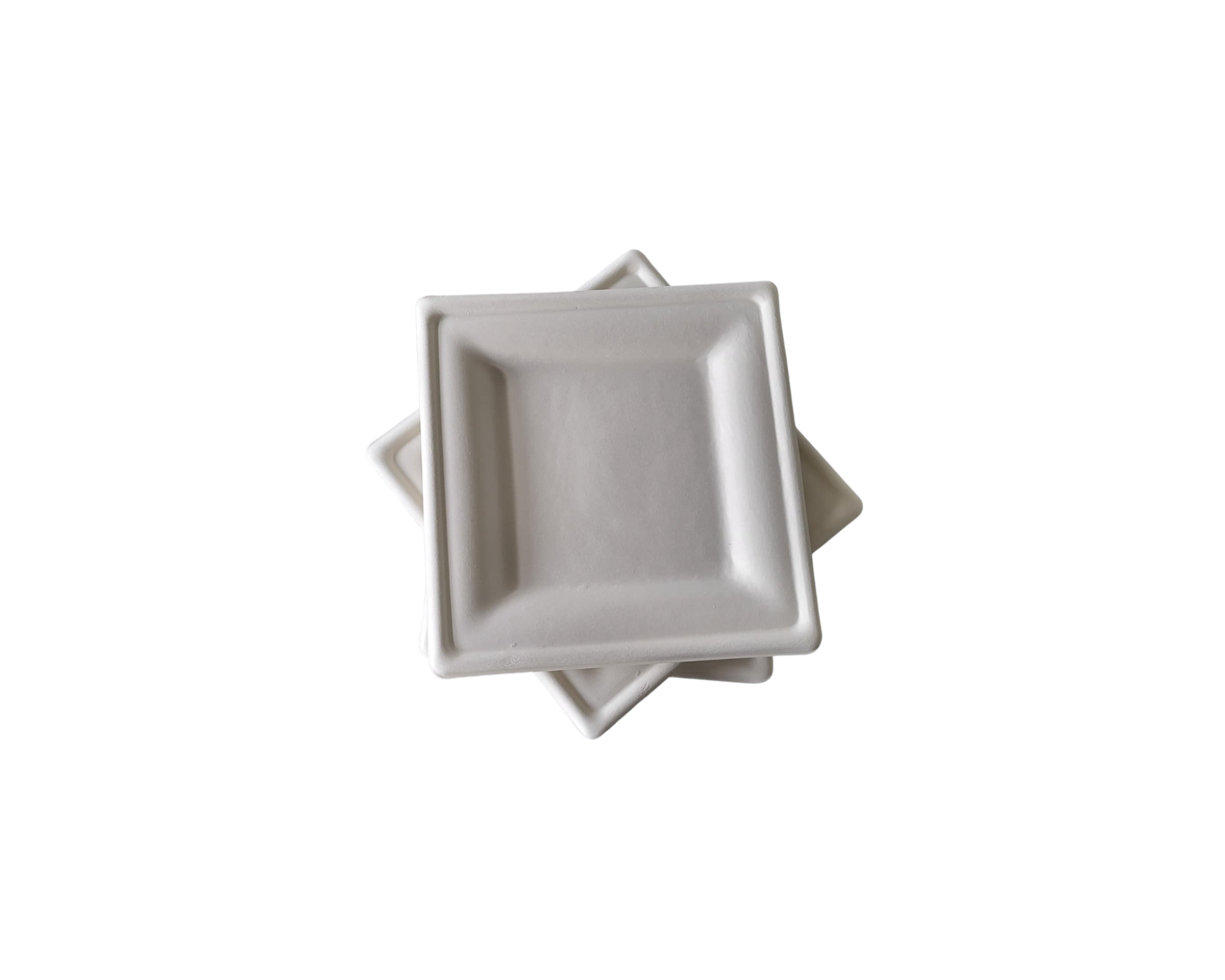 Square Sugarcane Fiber Plates - Coming Soon