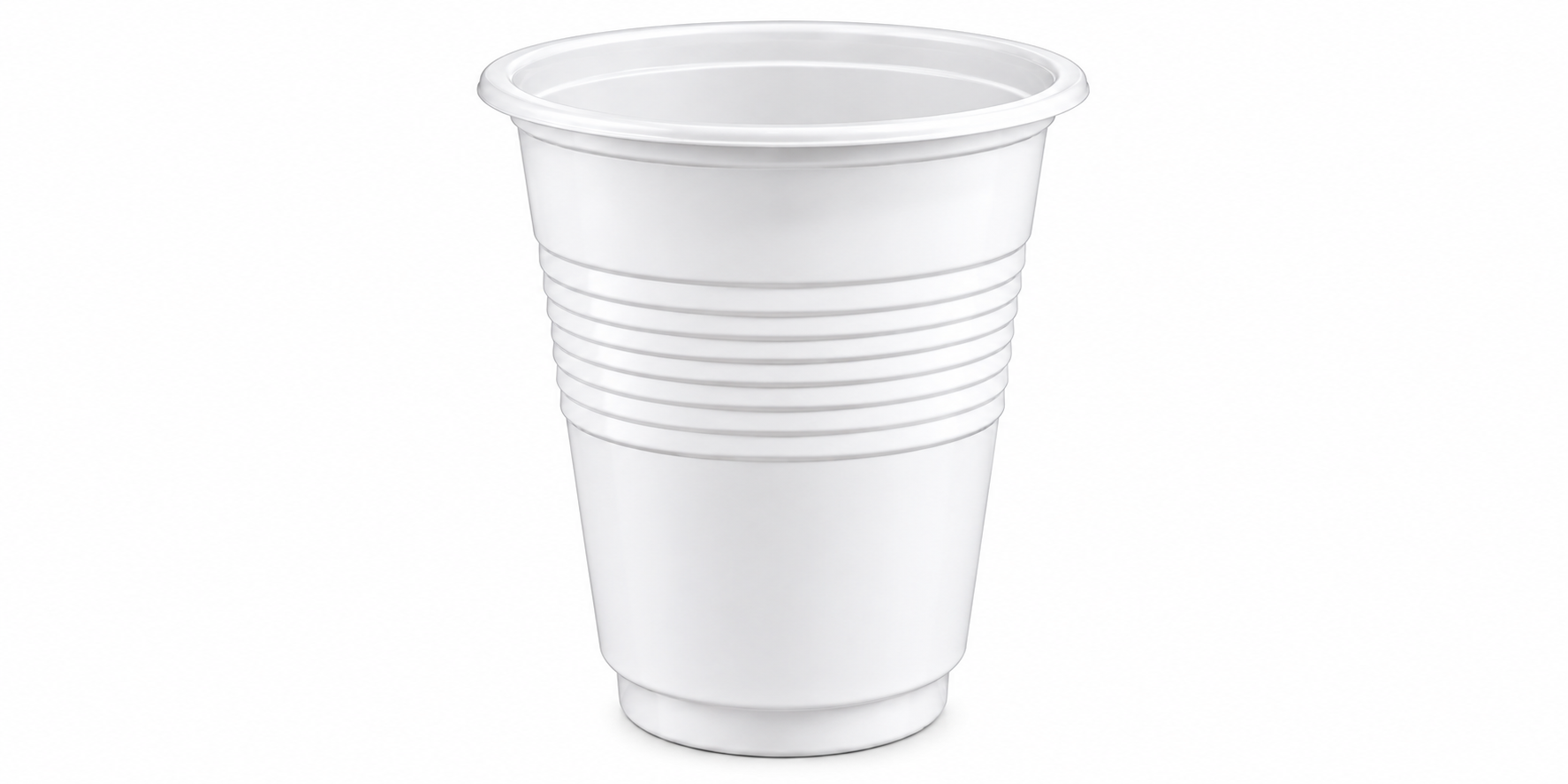 Eco Disposable Tableware white biodegradable compostable plastic-free cold drink cup with ribbed grip design