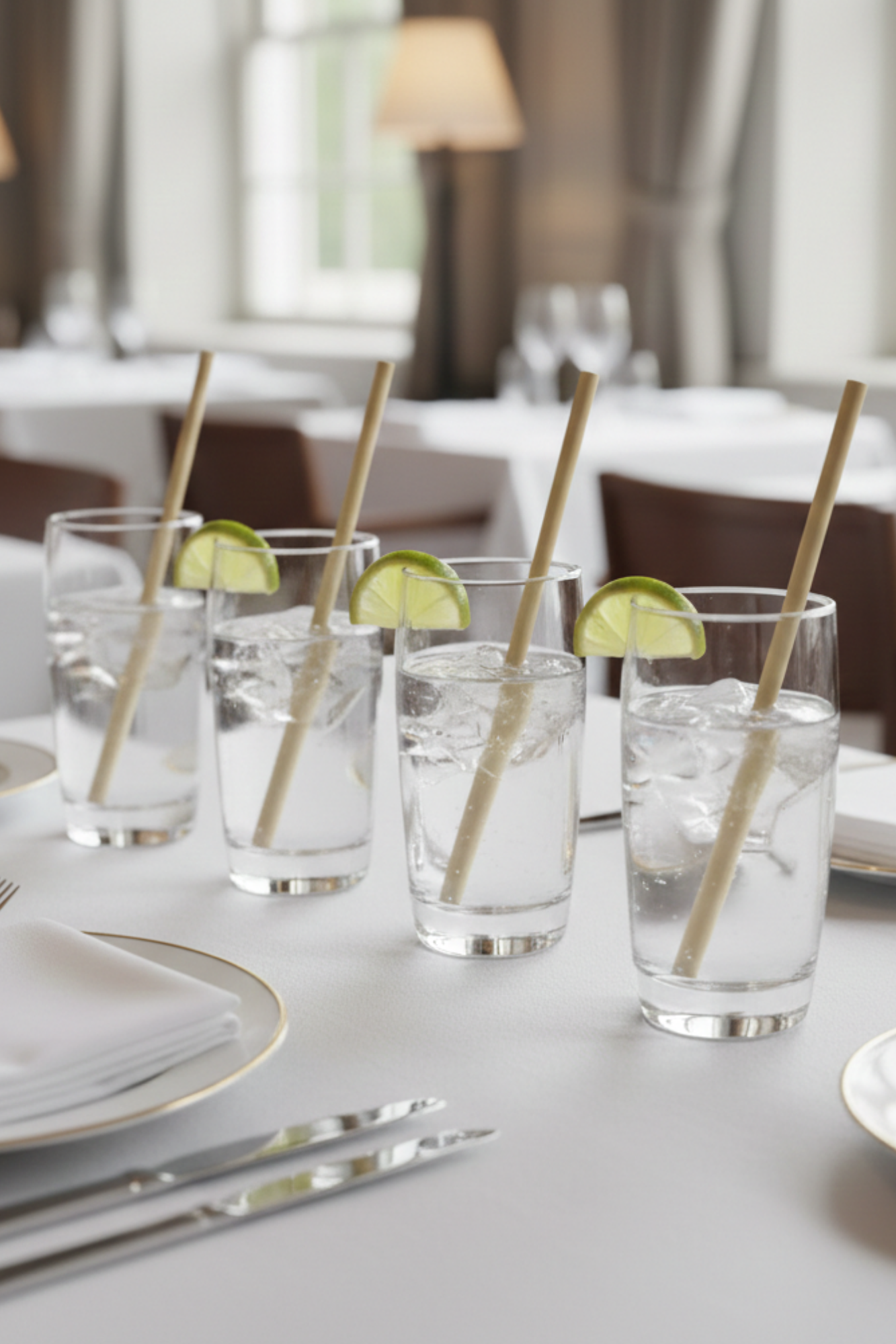 (Wholesale) Natural Bamboo Straws | Case of 400 Pieces