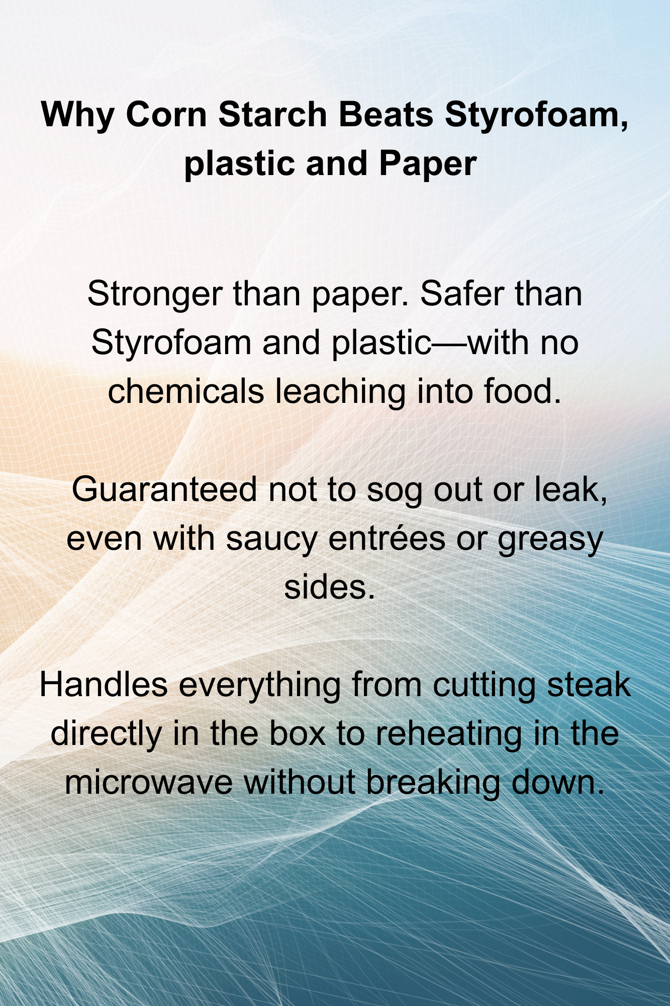 Corn Starch Food Container